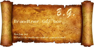Brandtner Gábor névjegykártya